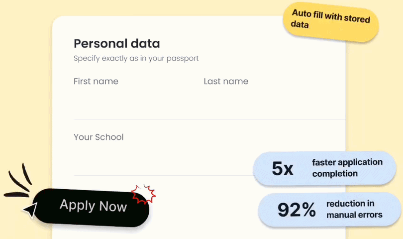 One click form filling